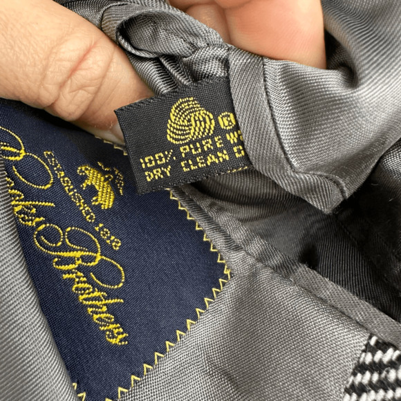 Vintage Brooks Brothers Plaid Camelhair Sport Coat Size 43L Made in USA - Picture 10 of 12